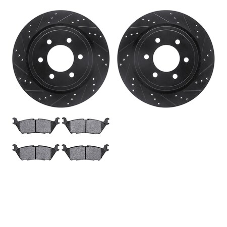 DFC 8502-54228 - PRO-KIT 5000 Drilled And Slotted Rear Brake Kit